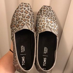 Toms cheetah print glitter classics